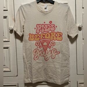 Bella Canvas Cream Kids T-Shirt “Pies Before Guys”